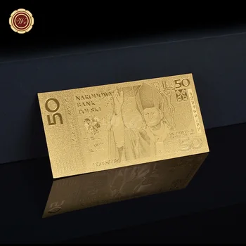 Unikalių Metalo Amatų Lenkija 50 Auksą, Padengtą Banknotų Bauda Geriausių Dovanų