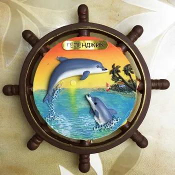 Rusijos magnetas šaldytuvas lipdukai featuring didelis vairo delfinų mados kelionės magnetas