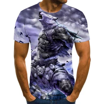 2020 naujas žvėris T-shirt street wear tigras 3D vyriški trumparankoviai vasaros mados marškinėliai hip-hop apvalios kaklo vyriški