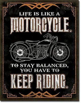 Gyvenimas-Tai Lyg Išlaikyti Motociklo Jojimo Metalo Ženklas, Metalo Dažymas, Metalo Amatai