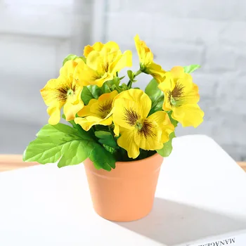 Dirbtinių Gėlių Vazoninių Augalų, Patalpose Modeliavimas Žalieji Augalai Maži Bonsai Šilko Vazoninių Gėlių, vestuvių Namų Biuro Apdailos
