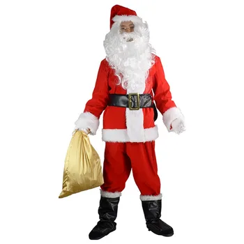 Kalėdų Kostiumų Santa Claus Kostiumų Suaugusiems Raudona Kalėdų Drabužius Visas Kostiumas Naujas Atvykimas