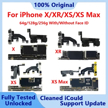 Originalus Mainboard iPhone XS Max Su Face ID Išbandyti Autentišką Plokštė Išvalyti 
