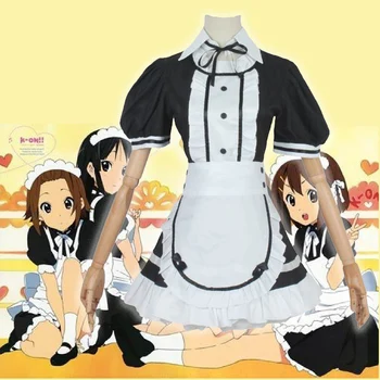Nauja Mergina, Kambarinės Apranga Saldus Gothic Lolita Suknelės Anime K-ON! Cosplay Kostiumų Prijuostė Suknelė Uniformos Dydis Helovinas Kostiumai
