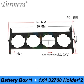 Turmera 32650 32700 1*4 Baterijų Laikiklis Laikiklis Ląstelių Saugos Anti Vibracija Plastikinius Laikiklius 32650 32700 Baterija 10Pairs
