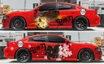 Anime Demon Slayer: Kimetsu nr. Yaiba Automobilių Durų Lipdukas Vinilo Lipdukas tinka bet kokiam automobiliui