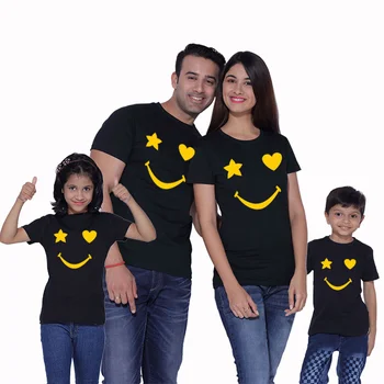 Šypsena Star Širdies Marškinėliai Šeimos Atitikimo Apranga Juokingas Šeimos T-shirts