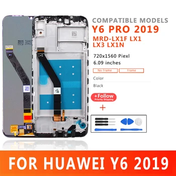 6.09 Colių Lcd Ekrano ir Huawei Y6 2019 Pro Touch Screen Pakeisti Y6 2019 MRD-LX1F LX1 LX3 LX1N LCD+Rėmas Pakeitimo