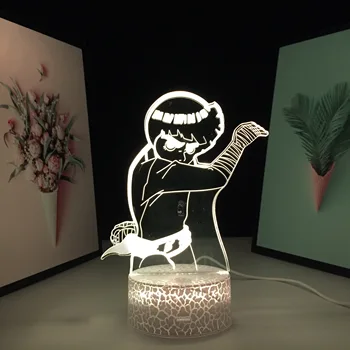 3D LED naktinė lempa Anime Pav Lee Stalo Lempa Kietas Vaiko Gimtadienio Dovana Miegamojo Puošimas lengvo Prisilietimo Jutiklis Spalvinga naktinė lempa