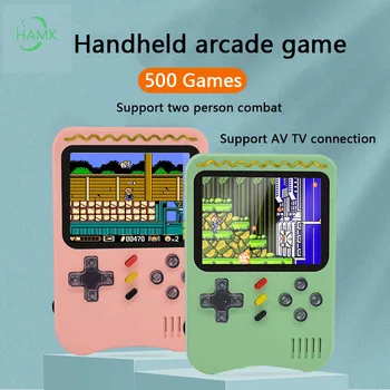 8-bitų LCD nešiojamų žaidimų konsolę, 3-colių nešiojamų žaidimų konsolės ir 500 retro žaidimo konsolių vienas, berniukas dovana