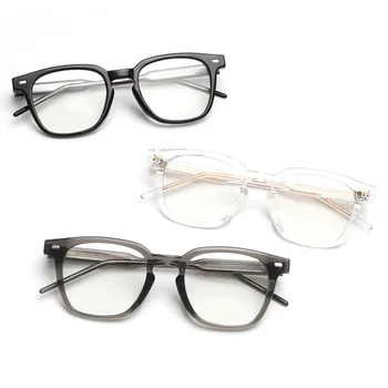 Aukštos kokybės retro akiniai vyrų anti-mėlyna šviesa kompiuterio akiniai skaidrus apvalus moterų prekės ženklo dizainas TR90 skaityti trumparegystė rėmelį