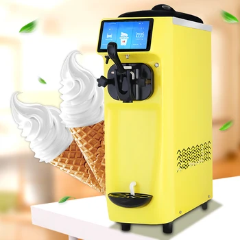 Minkštas Tarnauti Ledų Mašina Small Business Desktop Ice Cream Maker Mašina Vieną Galvos Ledų Mašina