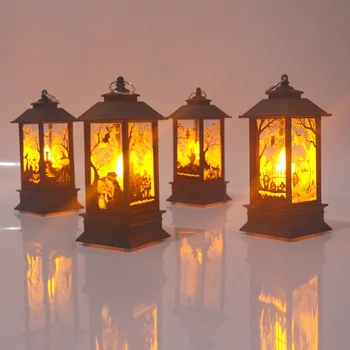 Naujai Helovinas Žvakė, Lempa, Švyti Ornamentu Kūrybos Liepsna Lempa Namų Kambarį Miegamojo Puošmena