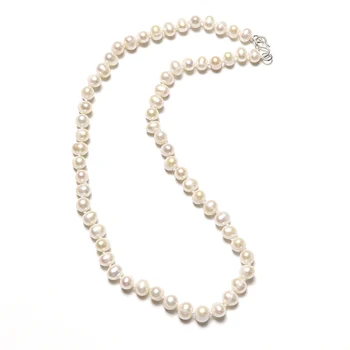 AA+ Juoda-balta mados 6-7 MM Gėlavandenių perlų vėrinį su perlų įvairių dydžių geriausia dovana girl