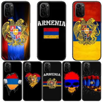 Armėnija Armėnai Vėliavos Telefoną Atveju xiaomi redmi POCO F1 F2 F3 X3 Pro M3 9C 10T Lite NFC Juoda Padengti Silikono Atgal Prett 10 mi