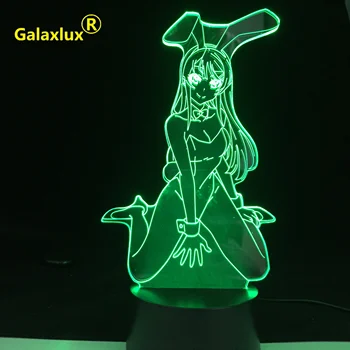 Darling Į FranXX 02 Kalėdų Katytė Suvenyrų Multi-color Touch Jutiklio Šiuolaikinės 3D Anime Lempos Dropshipping