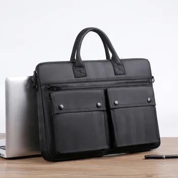 Vyrų susitikimas su verslo portfelis vieno peties nešiojamojo kompiuterio krepšys lauko verslo kelionę patogus kompiuterio krepšys
