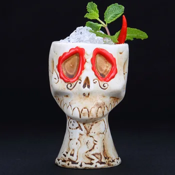 Kaukolės Taurė Havajų Kokteilis Keramikos Tiki puodelis 480ml