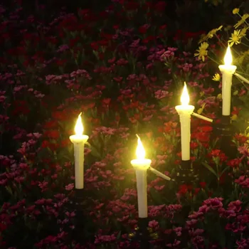 4pcs Saulės Žvakių Šviesos su Žvakidės Turėtojai Dvigubos Paskirties LED Žvakių Šviesos Kūrybos Prašmatnus Vandeniui už Kiemas, Balkonas Vejos