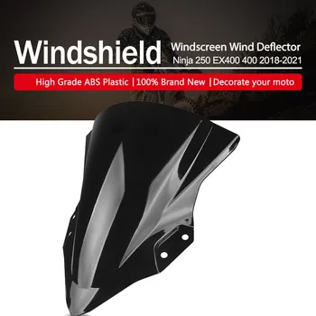 Motociklo Priekinio stiklo priekinio, galinio Stiklo pertvara nuo Vėjo Skydas Screen Protector dalys Ninja 250 EX400 400 m. 2018 m. 2019 m. 2020 Priedai