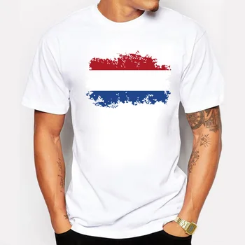 BLWHSA Vasarą Nyderlandų Vėliava Mens T marškiniai Klasikinis Atsitiktinis Nyderlandų Vėliava Nostalgija Stiliaus Žaidimai Gerbėjų nudžiuginti T-shirts
