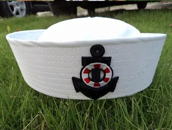 Baltos spalvos Siuvinėjimo Vaikų Kapitonas skrybėlės Laivo Jūreivis karinio jūrų Laivyno Bžūp Vaikai, Berniukas ir Mergaitė, Spektakliai Karinės Bžūp