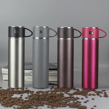 Naujas 500ml Nerūdijančio Plieno Vandens Butelių Nešiojamų Termosas Buteliai Vakuuminių Kolbų Izoliuoti Taurės Termos Kelionės Puodelis Drinkware