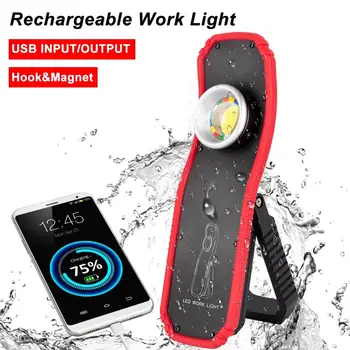 7000mAh Nešiojamą Žibintuvėlį, Fakelą USB Įkraunamas LED Darbo Šviesos Magnetinis COB Lanterna Kabinti Kablys Lempos, Lauko Kempingas