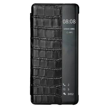 Prabangių Verslo Natūralios Odos Ultra Plonas Telefono Dangtelis Huawei Mate 40 30 Pro Plus Magnetinio Flip Case For Huawei P40 Pro