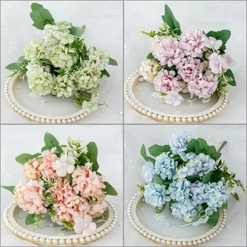 SBB 10 gėlės vadovas vieną Hydrangea vestuvių Hydrangea pasisekė modeliavimas šilko gėlių kambarį, Kelių Gėlių sodas, namų apdaila