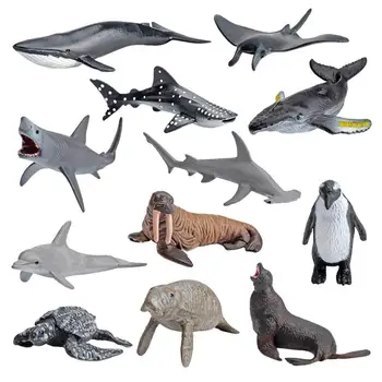 Gyvūnų Žaislai, 12PCS Mini Jūrų Gyvūnų Modelio, Mokslo Pažinimo Žaislas Miniatiūriniai Jūros Gyvūnų, Baby Shower Žaislų Rinkinys Vaikams, Dovana C