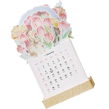 Kalendorinius Metus, Nuolatinio Naujų Stalas Gėlių Popieriaus Darbalaukio Planuotojas Studentams Grafiką Insertwooden Mėnulio Kinijos Stalo 2023