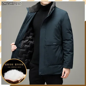 Aukštos Kokybės Žiemos Puffer Jacket Vyrų Tirštėti Šiltas, Puspalčiai, Paltai Doudoune Homme Švarkai vyriški Ropa Hombre Jaqueta Masculina