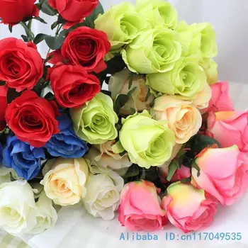 1 VNT Šilko Gėlių, Rožių Dirbtinių Rožių Vestuvių Puokštė Namų Puošybai F52