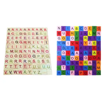 100 Vienetų Raidžių Alfabetą Žaislai, Anksti Švietimo Žaislas Vystymosi Medinių Blokų, skirtų ikimokyklinio amžiaus Vaikams Unisex Vaikams