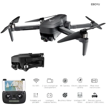 EBOYU SG906PRO GPS RC Drone 5G WiFi FPV 4K HD Kamera, 2-Ašis, Gimbal, Sulankstomas Brushless Drone Sekite Mane Optinio Srauto Nustatymo