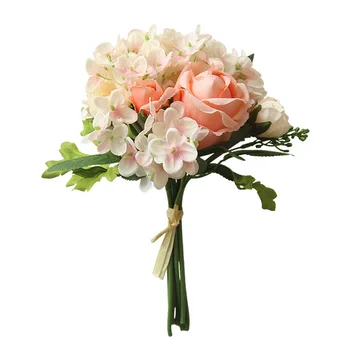 Gražus Rožių puokštė Dirbtinio Šilko Gėlių flores namuose šalis, pavasarį vestuvių dekoravimas Mariage netikrą Gėlių Botanika Sienos