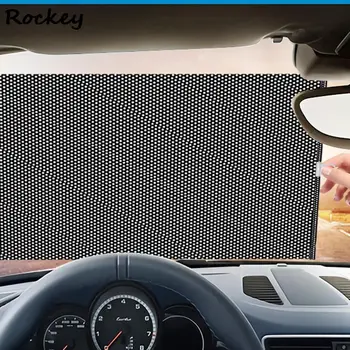 Automobilio priekinio Stiklo, Ištraukiama Saulės Pavėsyje Skydelis Lankstymo Bloko Dangtelį Auto Priekinio Lango Užrakto Interjero UV apsauginės Užuolaidos