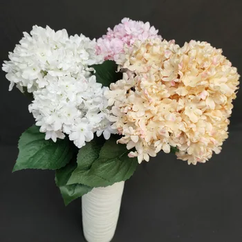 5 Vadovai Snaigės Hydrangea Vestuvių Modeliavimas Gėlės Namų Puošybai Šilko Dirbtinės Gėlės Nuotaka, Turintis Gėlių