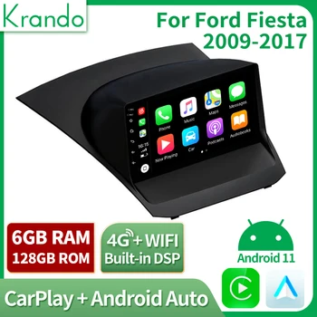 Krando Android11.0 Automobilio Radijo Ford Fiesta 2009-2017 Automobilio Multimedijos Grotuvas, Navigacija, GPS Android Auto Autoradio Galvos Vienetas