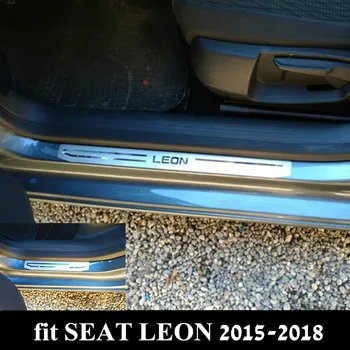 Automobilių Nerūdijančio Plieno Durų Slenksčių Nusitrinti Plokštė SEAT LEON 2015-2023