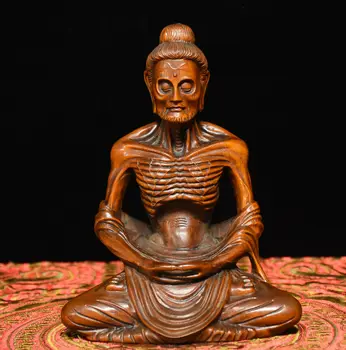 Kinijos Budizmo Boxwood Medžio Drožyba Liesas Arhat asketiškas vienuolis Budos Statula