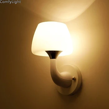 Šiaurės Stiklo siena lempos, lovos, miegamojo šviesos namų patalpų vaikai kambarį minimalistinio Sienos sconces apdailos šviestuvas, E27