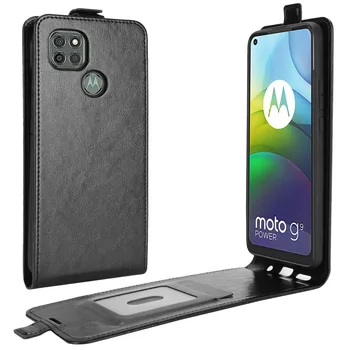 Dėl Moto G9 Galia Atveju Apversti Odos Atvejais Motorola Moto G9 Galia Aukštos Kokybės Vertikalus Piniginės Odinis Dėklas