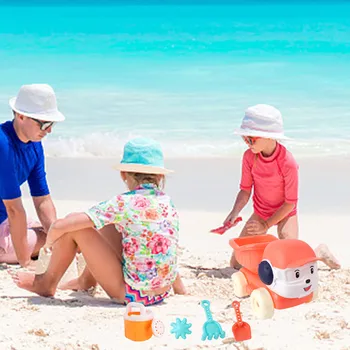6Pcs Paplūdimys Smėlio Žaislai, Pramogos, Vaikams, Smėlio Paplūdimys, Paplūdimio Žaislų Žaidimas Žaislų Rinkinį Sudaro Pelėsis Rake Automobilių Kastuvas Laistymo Gali Lengvai Atlikti