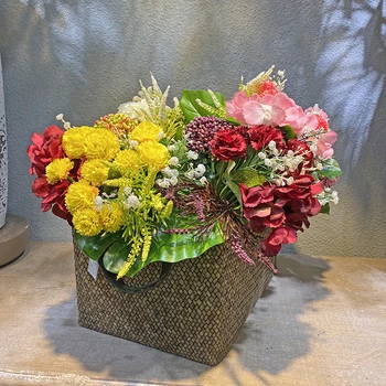 Gvazdikų modeliavimas puokštė gėlių vaza apdailos kambarį apdailos lentelės, apdailos motinos dienai, vestuvių netikrą gėlės