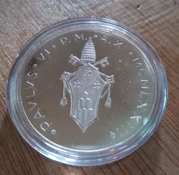 Vatikano Valstybės Herbas Katalikų Jėzus Metalo Monetos sliverPlated Progines monetas, Ženklelis medalis už Suvenyrų kolekcija