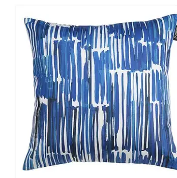 Mėlynas dryžuotas raštas pagalvėlė padengti užvalkalas dekoratyvinis abstrakčiai pagalvė padengti namų dekoro