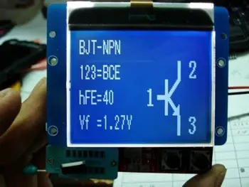 Didelio ekrano display12864 LCD Tranzistorius Testeris Diodų Triode Induktyvumo Talpą, ESR Matuoklis LCR METRAS BANDYMŲ MOS/PNP/NPN