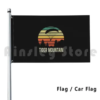 Tiger Mountain Parasparnių Hanggliding Marškinėliai Sklandytuvas Retro Sparčiai Didėjančias Lauko Dekoro Vėliavos, Automobilių Vėliavos Tiger Mountain Tigras